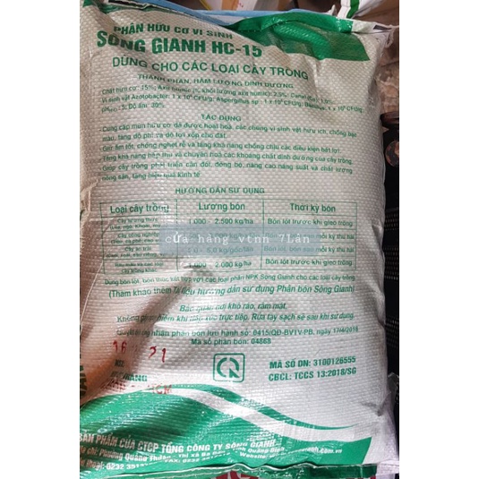 Phân hữu cơ vi sinh sông Gianh