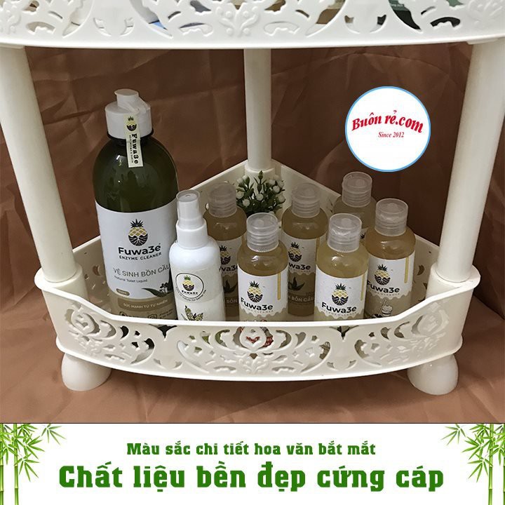 Kệ góc hoa tam giác 2 tầng, 3 tầng Việt Nhật –Kệ để đồ phòng tắm, nhà bếp đa năng (MS:5525) -Buôn rẻ 01330