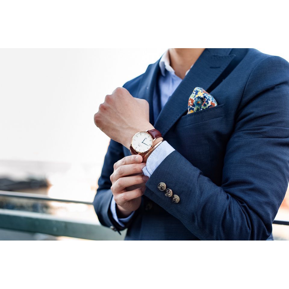 Đồng hồ nam Daniel Wellington Dapper St Mawes viền vàng (Có Size Nữ) - DW Chính Hãng