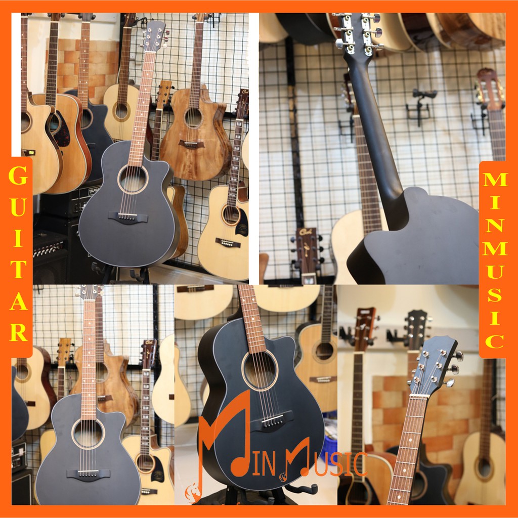Đàn Guitar Acoustic Gỗ Nhập Khẩu Hàng việt Nam Sản Xuất Có Ty Chỉnh Cần Full Phụ Kiện M300