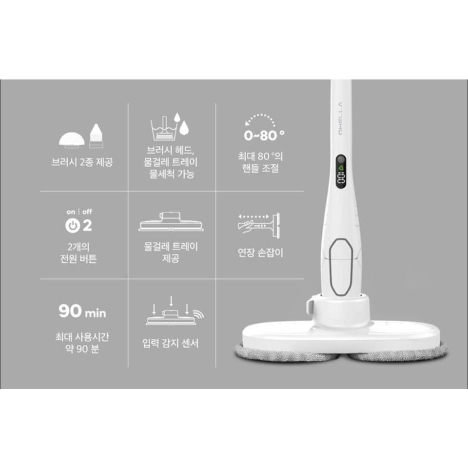 Máy Lau Nhà Đa Năng Ohella Neospin Scrubber 2in1 Hàn Quốc