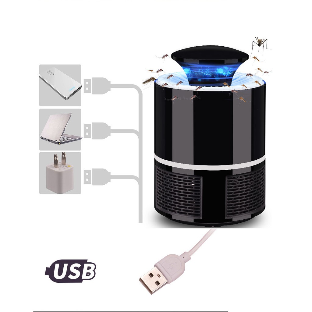 Đèn bắt muỗi thông minh mẫu mới 2021 cắm sặc USB kiêm đèn ngủ