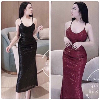 Đầm body nhũ hai dây