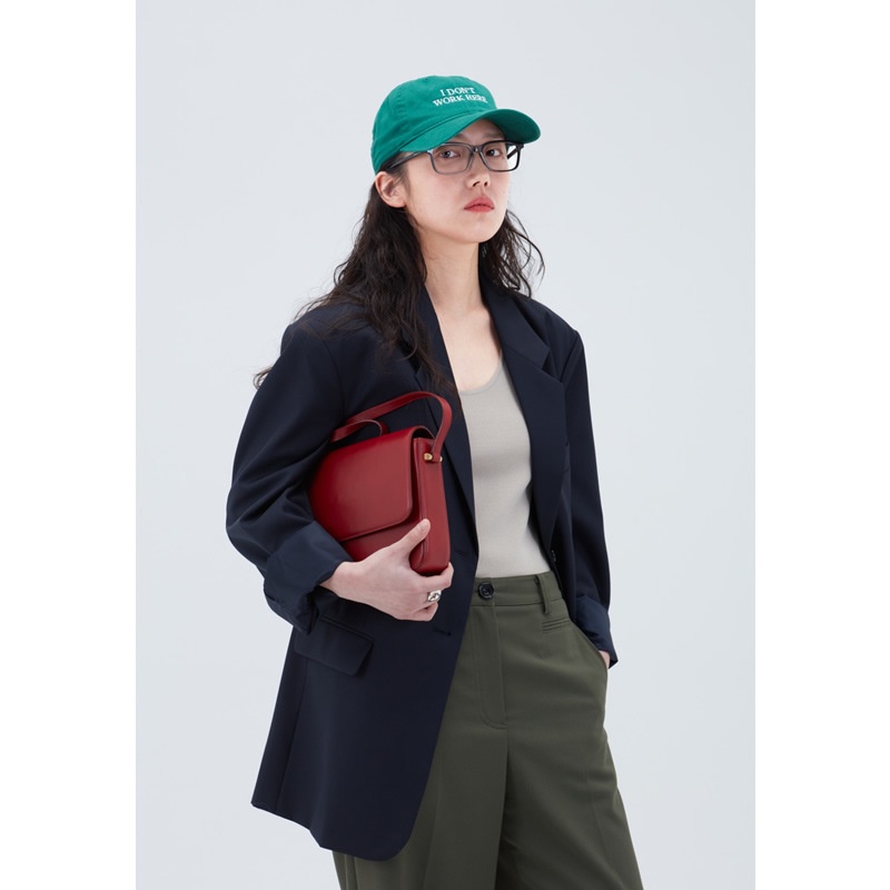 Túi Đeo Chéo Màu Trơn Khóa Nam Châm Phong Cách Hàn Quốc Cho Nữ