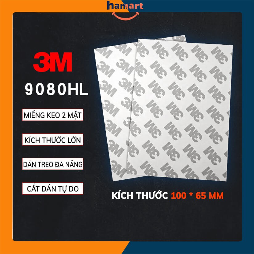 [100*65mm] Băng Keo 3M 2 Mặt Dày 1.5mm Dán Tường Keo Xốp 2 Mặt Dán 3M Đa Năng Chịu Lực