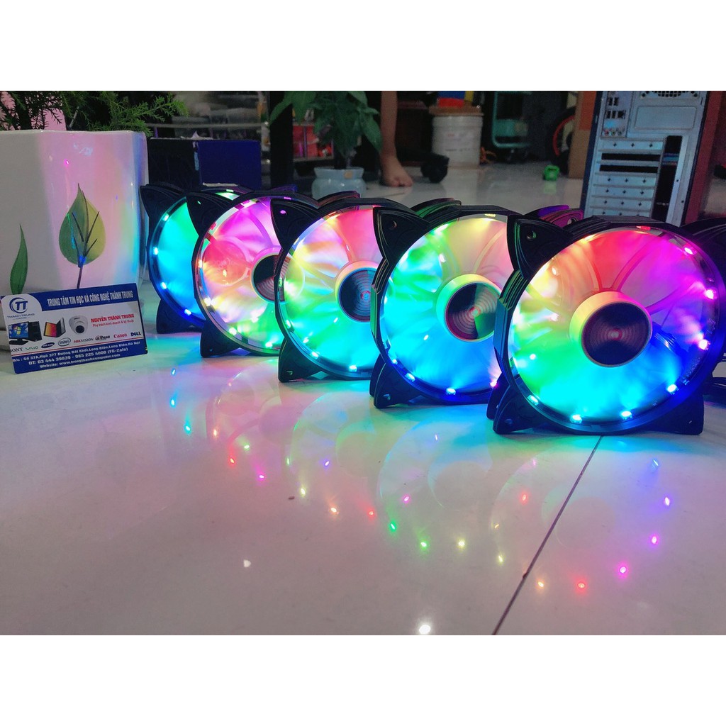 Quạt Fan Case Led RGB Coolmoon K1 (Auto tự đổi màu cắm trực tiếp nguồn)