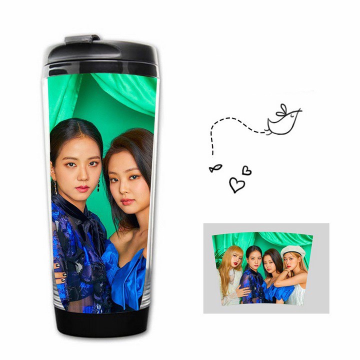 Bình nước Blackpink Lisa Jisoo Jennie Rose mẫu mới thiết kế độc đáo, tiện lợi