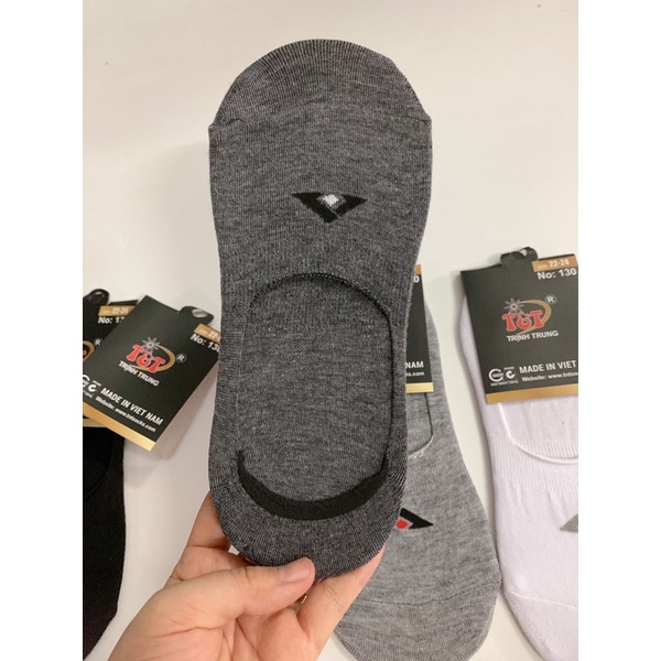 (vỉ 5 đôi) Tất/vớ hài nam kiểu nửa bàn T&amp;T vnxk, dệt 100% cotton thoáng mát, khử mùi hôi chân.