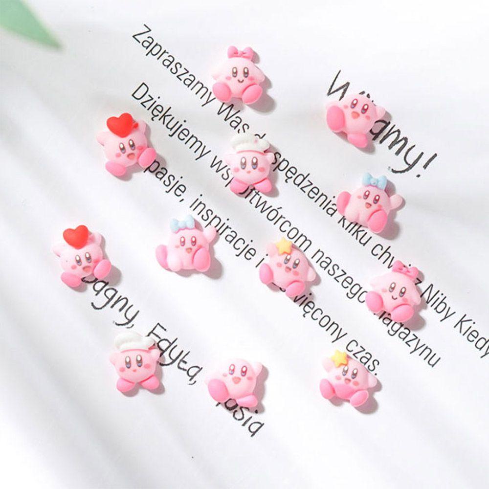 Phụ Kiện Trang Trí Móng Nghệ Thuật 3D DIY Hình Hoạt Hình Màu Hồng Dễ Thương Charms