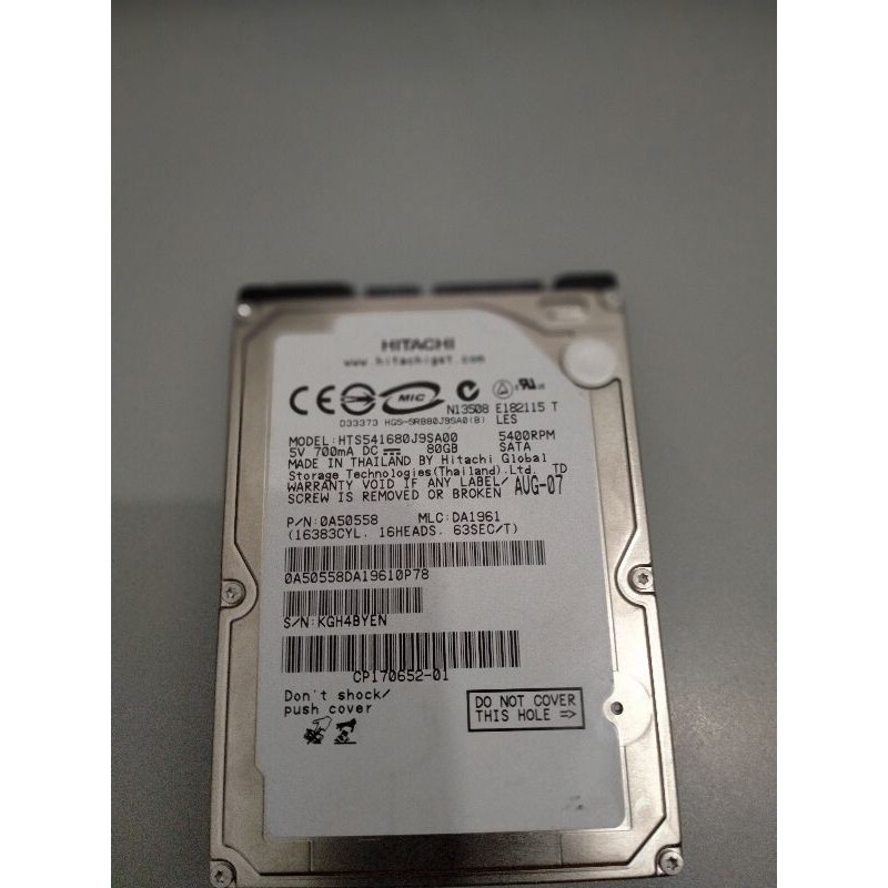 Ổ Cứng Trong 80gb Sata 2.5 Inch Cho Laptop | BigBuy360 - bigbuy360.vn