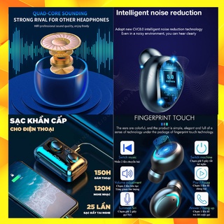Tai Nghe Bluetooth Amoi F9 Pro Bản Quốc Tế  Cảm Biến Vân Tay, Kiêm Sạc Dự Phòng, Version 5.1 2022