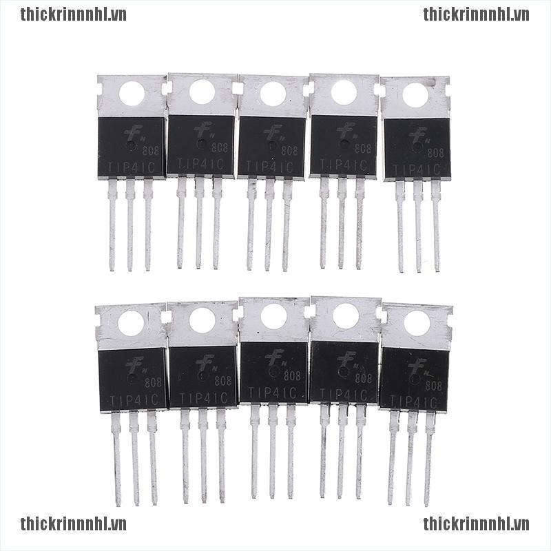 <Hot~new>10Pcs TIP41C TIP41 NPN transistor TO-220 new and high quality