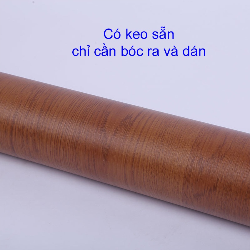 Giấy dán tường giả gỗ giá bán 1m x 45cm, giấy dán tường gỗ có keo sẵn - AZEVA