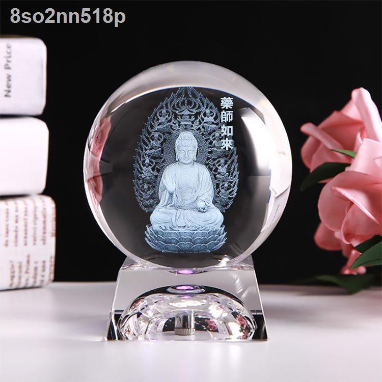 ✴ 8so2nn518pPhật giáo đồ trang trí quả cầu pha lê Bồ tát bốn vị Văn Thù Quan Âm Phổ Hiền