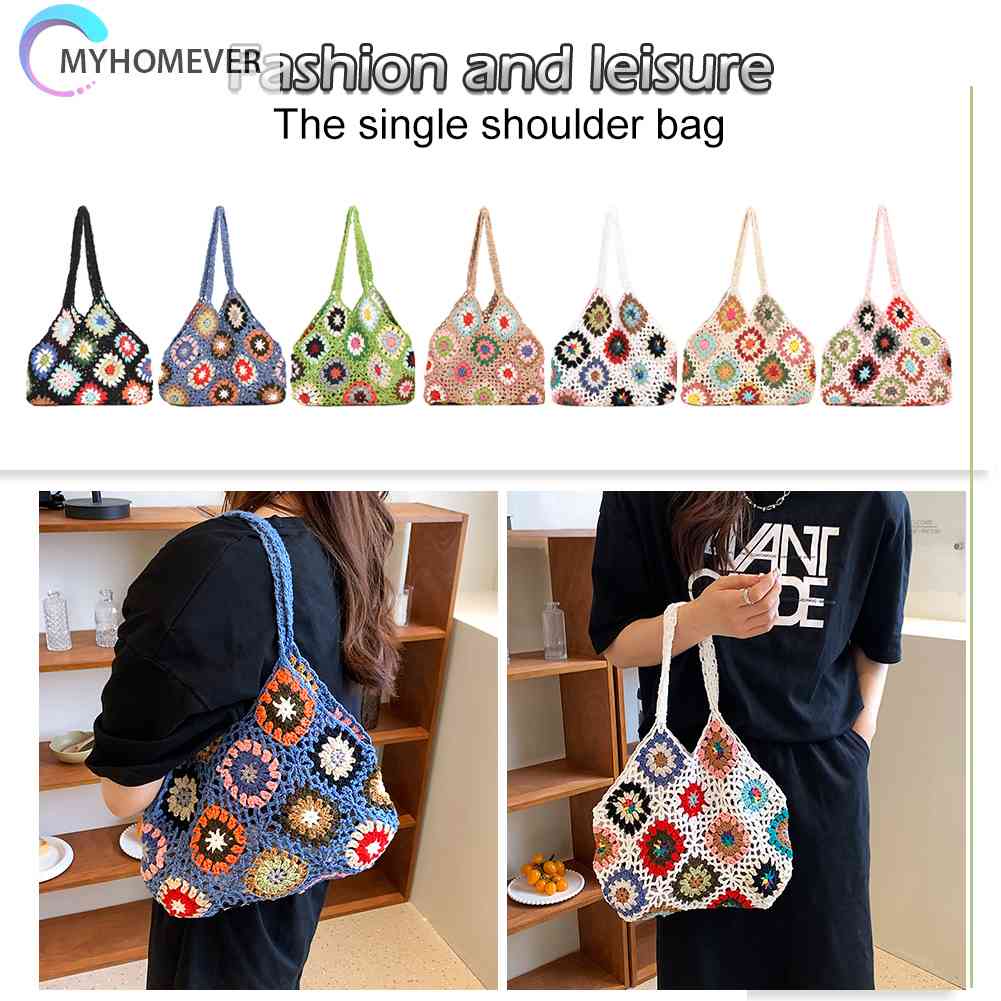 Túi Xách Đan Móc Phong Cách Bohomian Cho Nữ