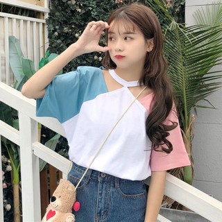 Áo Thun Tay Lỡ Hàn Quốc Dáng Rộng 67 / 67 Màu Sắc Ngọt Ngào Size S-3XL