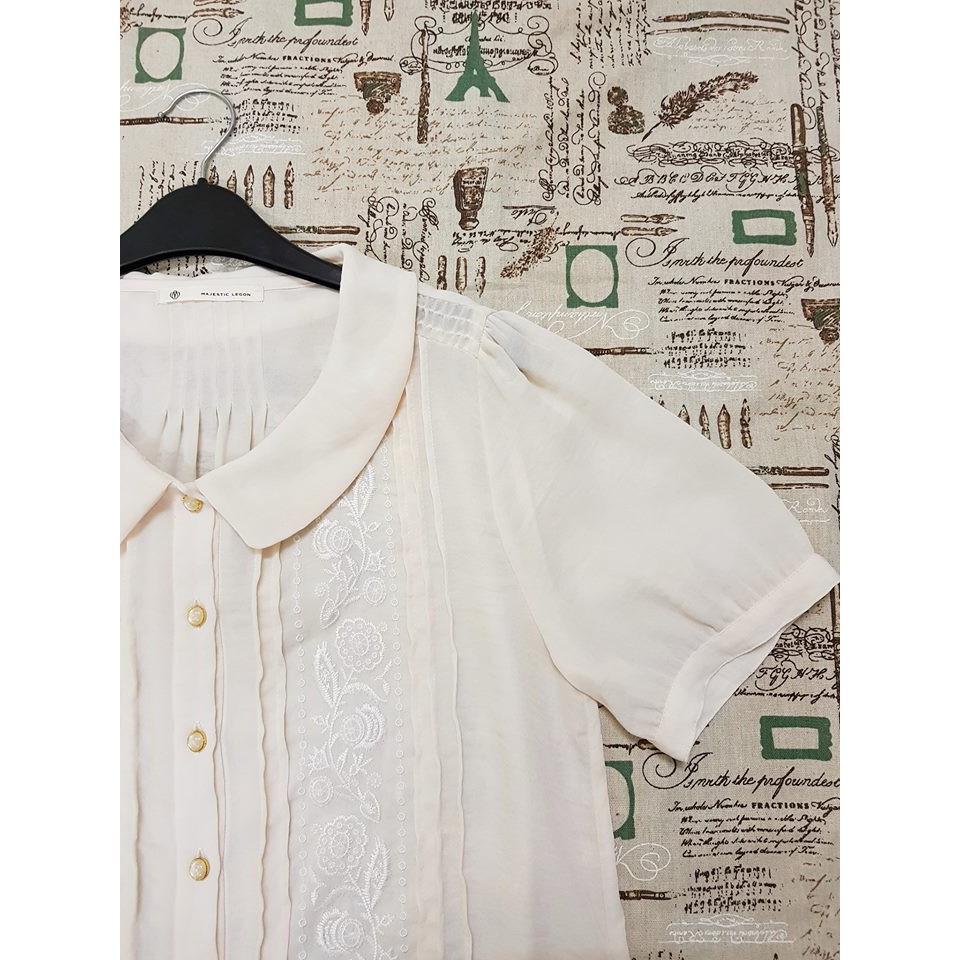 Áo voan thêu hoa. Free Size M~L