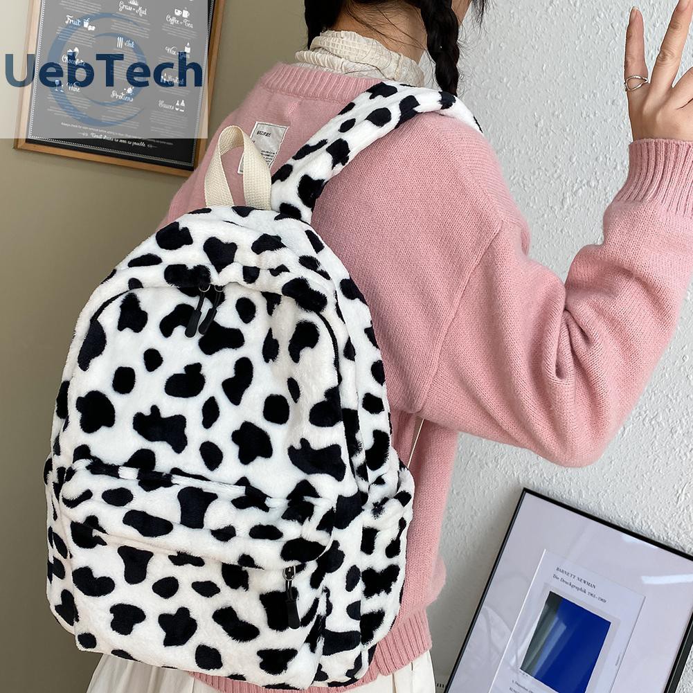 Ba Lô Họa Tiết Bò Sữa Cổ Điển Sức Chứa Lớn Uetech 1.15