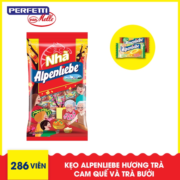 Kẹo Alpenliebe Hương Trà Cam Quế và Trà Bưởi - 1Kg