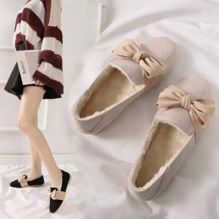 (Order) Giày búp bê lót lông