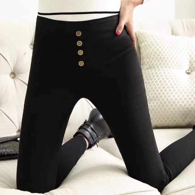 [Mã FAMAYWA2 giảm 10K đơn 50K] [HÀNG SẴN] Quần Legging Nanjiren cúc đồng - trơn nhiều mẫu