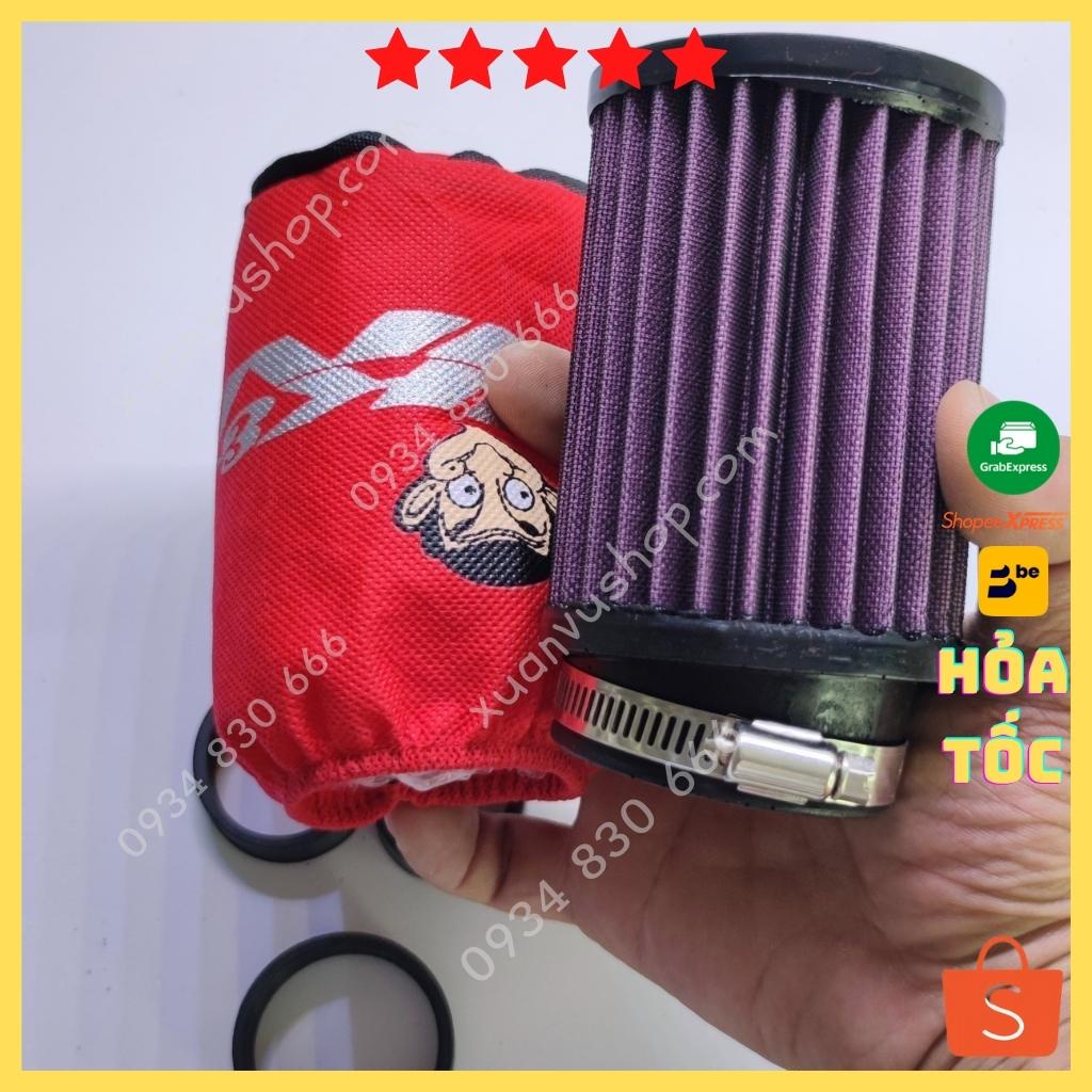Lọc gió trụ độ KN + áo trùm pô e chống mưa xe sirius wave exciter vario , winner , satria , sonic , vision , sh dr