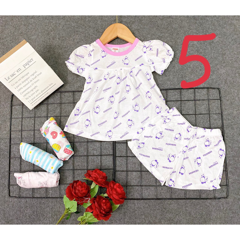 Bộ bánh bèo xuất nhật sợi tre dành cho bé gái