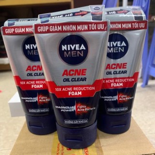Sữa Rửa Mặt Nivea Men Anti Acne Ngừa Mụn 100g đỏ