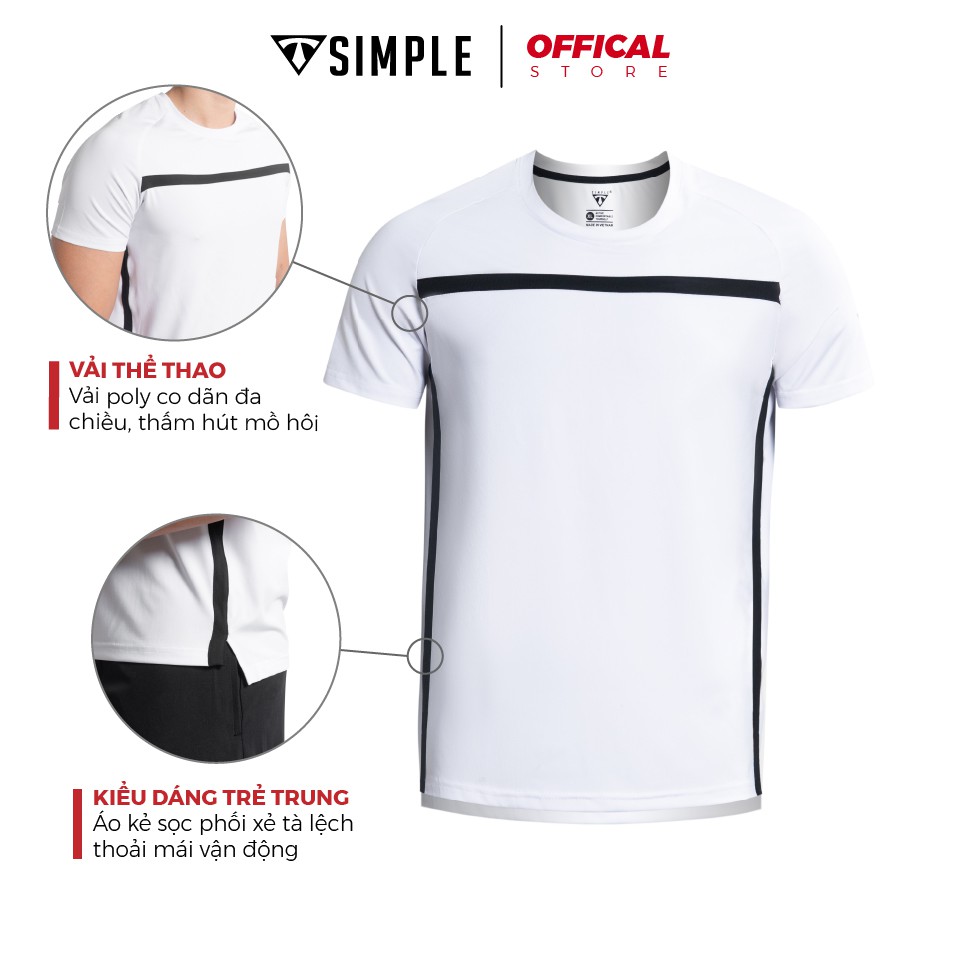 Áo Thể Thao Nam TSIMPLE cổ tròn tay ngắn tập gym vải thun lạnh thoáng mát co giãn chuẩn form AHR | BigBuy360 - bigbuy360.vn