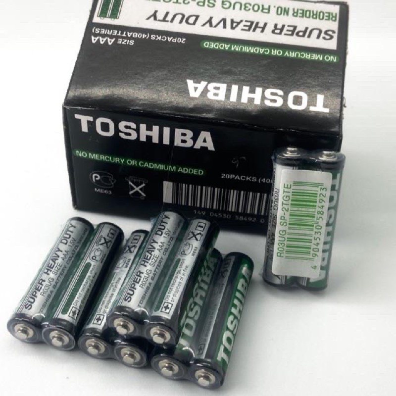 [FreeShip] [Chính hãng] Pin đũa AAA than Toshiba, pin AA dùng cho  điều khiển, đồ chơi