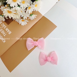Set kẹp tóc nơ voan xinh xắn nhiều màu by Cloudy's mami