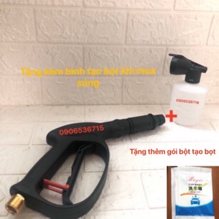 Súng rửa xe áp lực cao loại 1 chân ren 22MM ( tặng kèm bình tạo bọt )