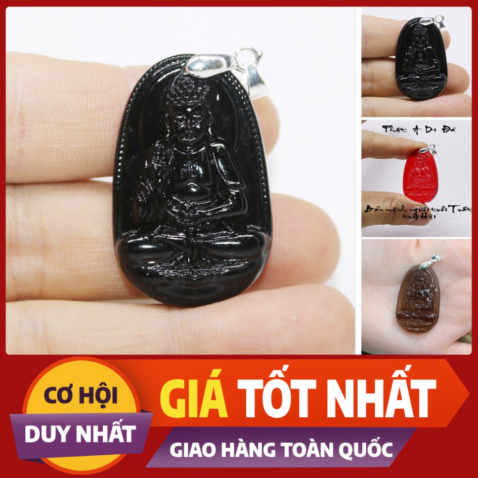 ) Mặt dây chuyền phật A Di Đà size nhỏ - Bản mệnh tuổi Tuất, Hợi - mặt phật - tượng phật - vòng cổ mặt phật
