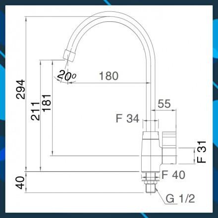 Vòi Bếp Nước Lạnh Inax SFV-21, bảo hành 2 năm