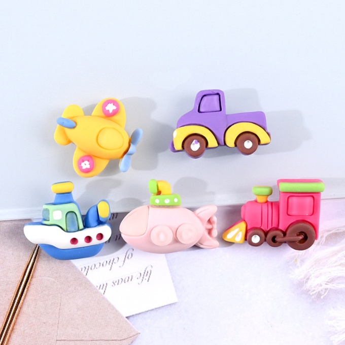 Jibbitz sticker gắn dép sục Crocs hình phương tiện giao thông (máy bay, tàu hỏa, tàu ngầm, tàu thủy)