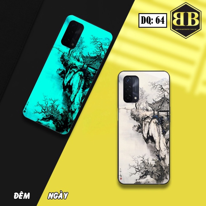 Ốp lưng kính Dạ Quang Oppo A74 4G / F19 phát sáng trong đêm bao ngầu