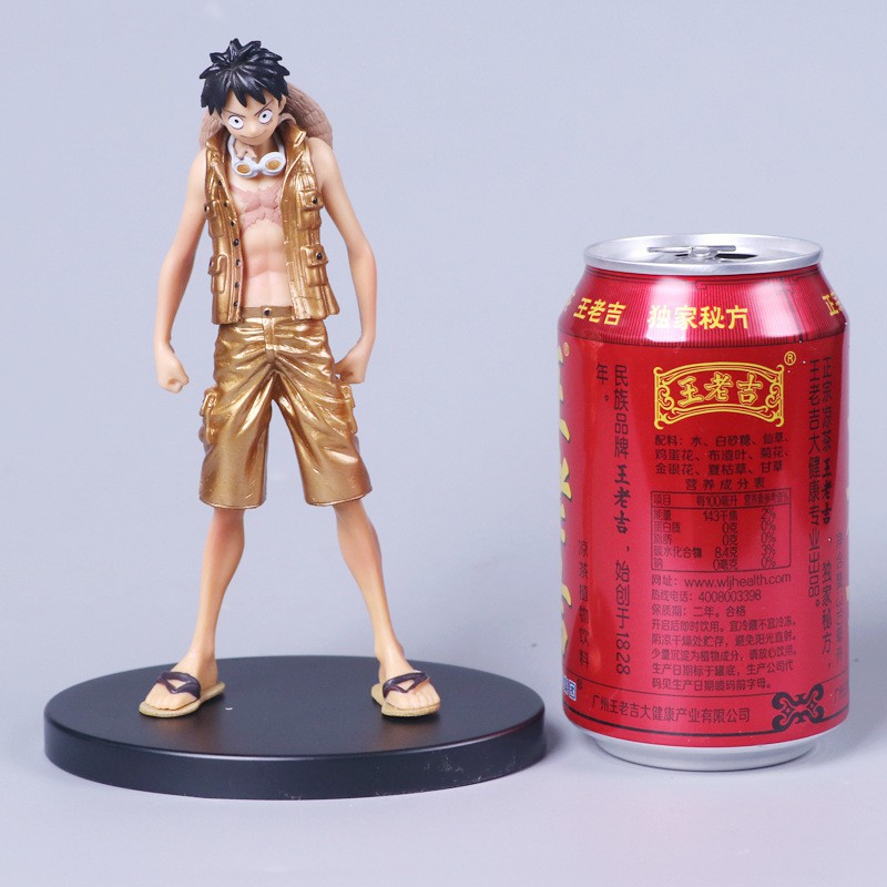 Bộ Mô Hình Team Luffy One Piece 9 Nhân Vật Mạ Vàng Cao Cấp ~20cm