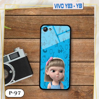 Ốp lưng kính 3D Vivo Y81/ Y83-cute