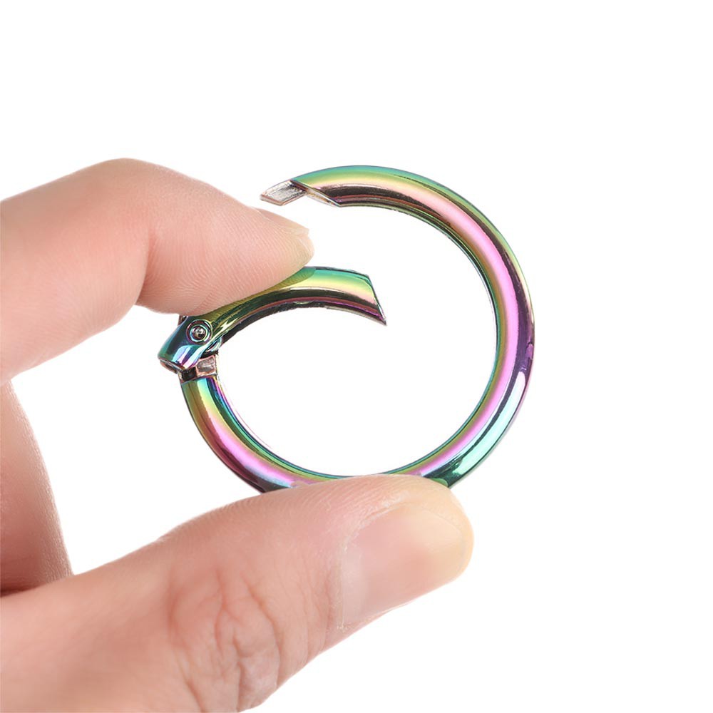 Móc khóa tròn 7 kích cỡ bằng hợp kim kẽm chất lượng cao cho túi xách