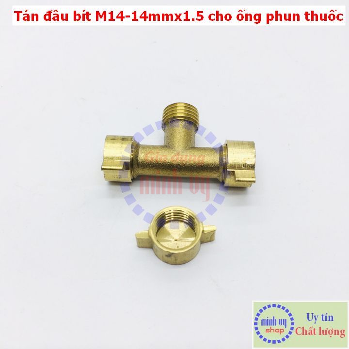 Tán đầu bít 14mm dùng máy phun xịt thuo.c, máy rửa xe 2 đầu ra 14mmx1.5 (giá 1 cái)