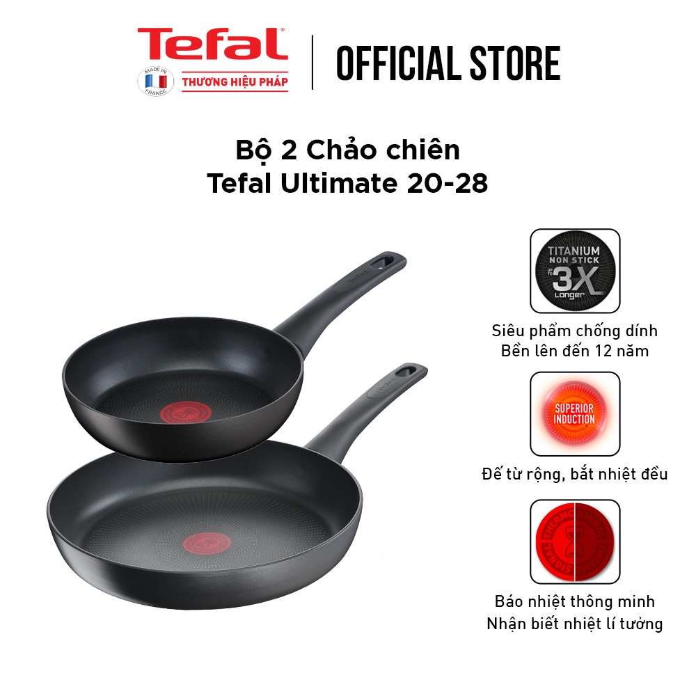 [LIFEMC11BPC -8% đơn 350K] Combo Ultimate Chảo chiên 20cm &amp; Chảo chiên 28cm