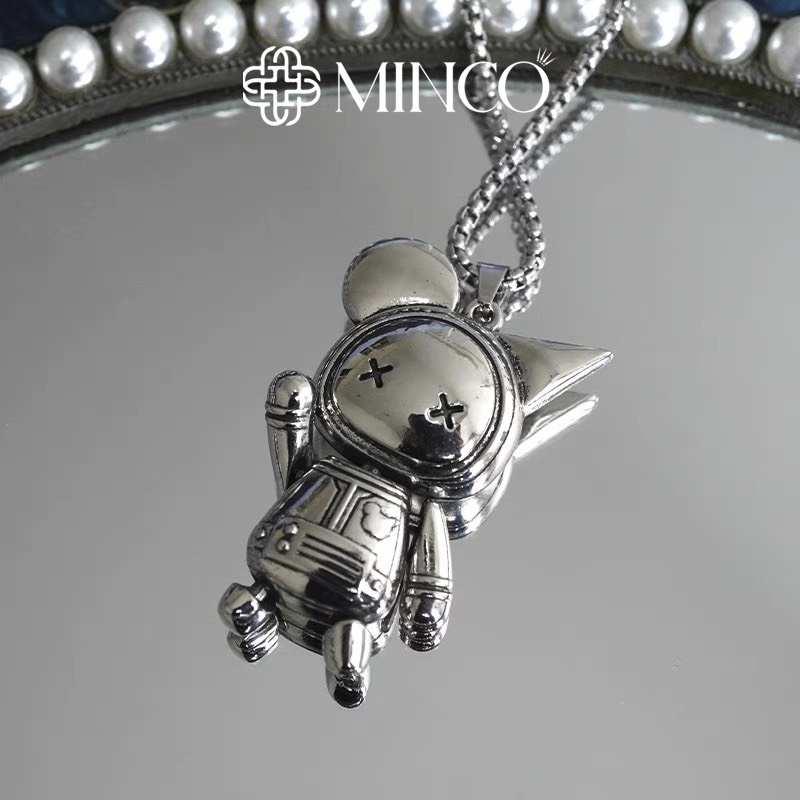 Dây chuyền nam nữ unisex Minco Accessories Vòng cổ Nam Benny phụ kiện thời trang phong cách màu bạc Titan không gỉ DT95