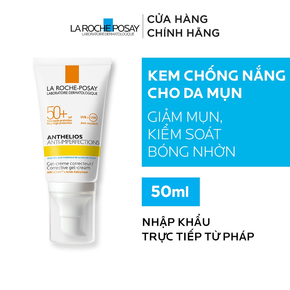 Kem chống nắng giúp bảo vệ da dành cho da bóng dầu, dễ nổi mụn La Roche-Posay Anthelios Anti-Imperfection 50ml