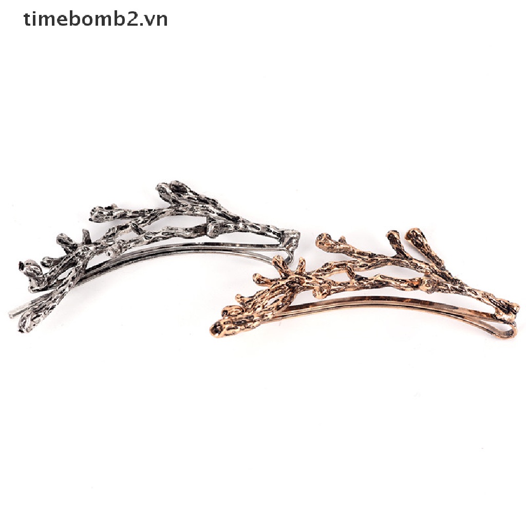 Kẹp Tóc Hình Cành Cây Bằng Kim Loại Màu Vàng / Bạc Cho Nữ Kẹp Tóc Hình Cành Cây Bằng Kim Loại Màu Vàng / Bạc Thời Trang Cho Nữ