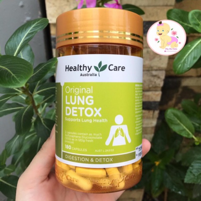 Viên thải độc Phổi Healthy Care Lung Detox Úc mẫu mới