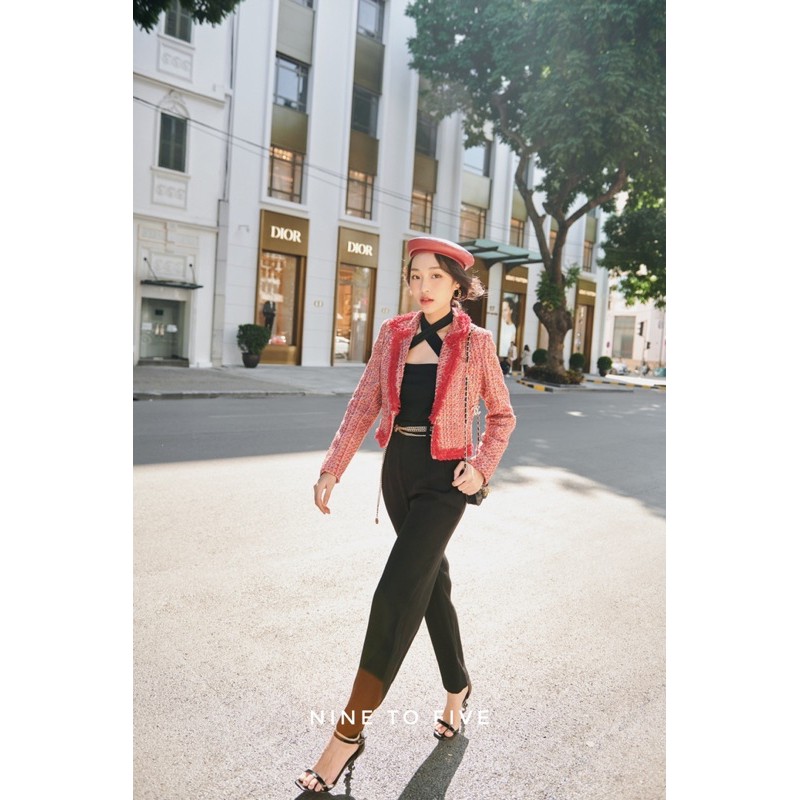 NineToFive - Áo tweed blazer Noel