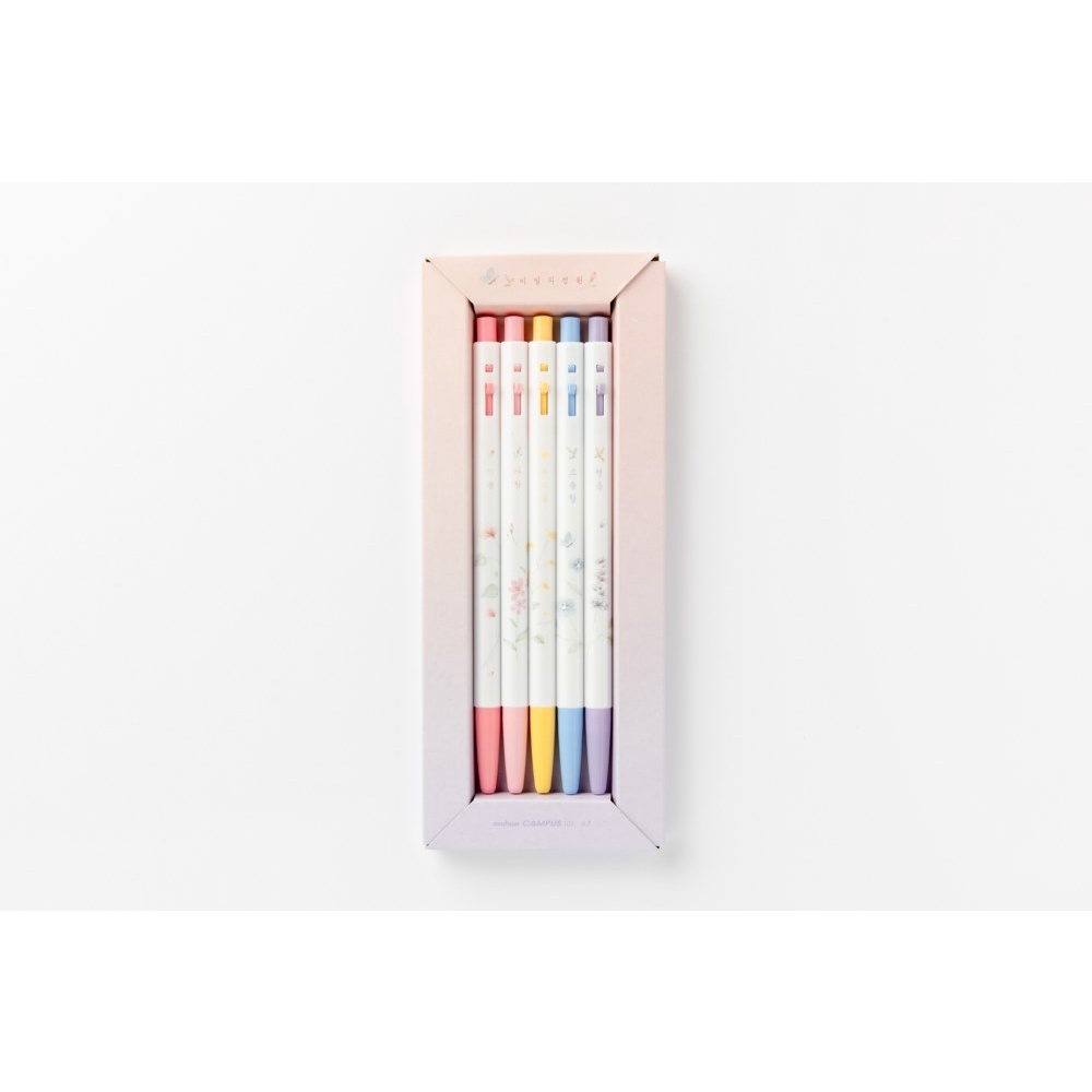 Set 5 Cây Bút Bi ARTBOX Hàn Quốc Dòng Khu Vườn Bí Mật