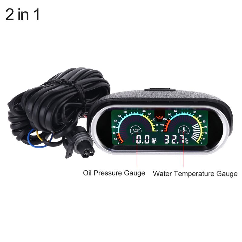 Bộ Đồng Hồ Đo Áp Suất Nước 2 Chức Năng 12v / 24v 10mm M10 1 / 8 NPT Chất Lượng Cao