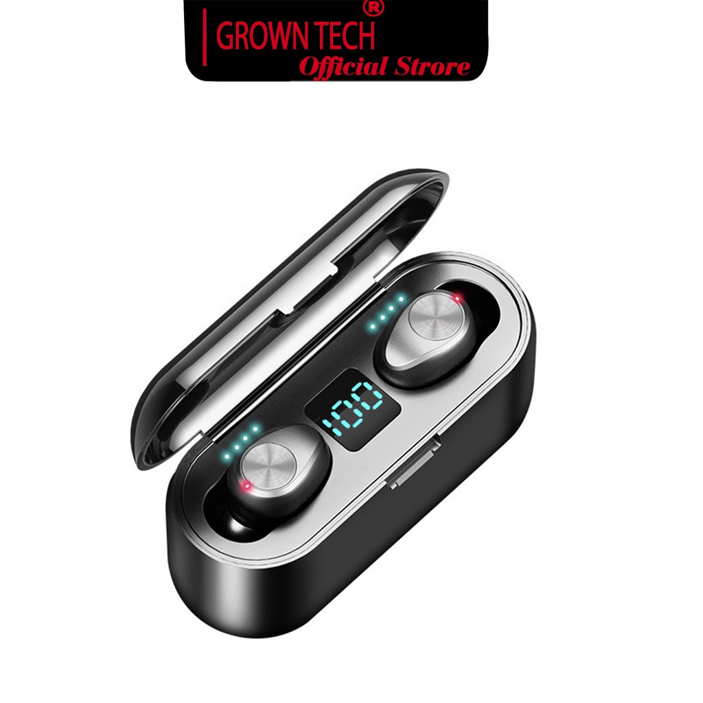 Tai nghe nhét tai GrownTech bluetooth TWS F9 PRO 5.0 có hộp sạc