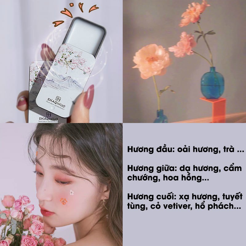 Bộ 3 hộp nước hoa sáp mini unisex